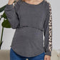 Seindeal Patchwork Leopard Print Nursing Breast-feeding Maternity T-shirt