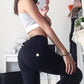 Seindeal Black Pockets Mid-Rise Push Up Buttocks Casual Long Pants Skinny Ass Pants Leggings Women Fashion