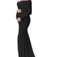 Seindeal Draped Off Shoulder Backless Multi Way Maxi Maternity Dress for Photoshoot