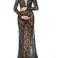 Seindeal Plus Size Sheer Maternity Dress for Photoshoot Floral Lace Deep V-neck Halloween