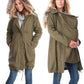 Seindeal Kangaroo Baby Bags Carrier Faux Fur Multi-Functional Hooded Padded Coat