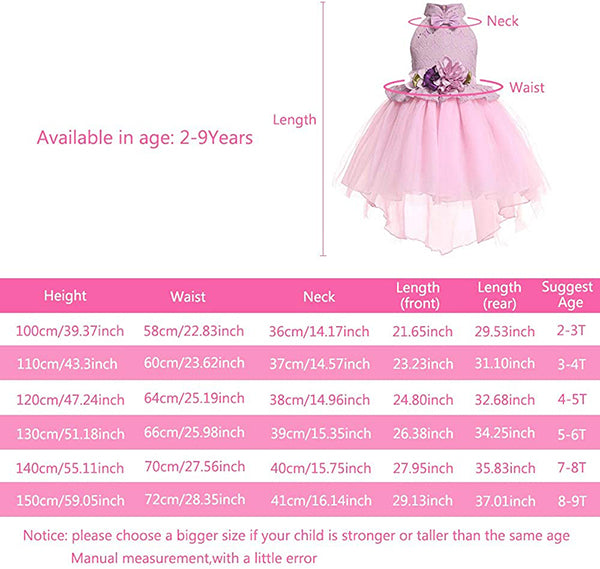 Girls Party Dress Princess Dress for Girls Formal Dresses Elegant Baby Girls Dress Age 0-10 Years