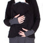 Irregular Zipper Pockets Hooded Long Sleeve Cardigan Sweatshirt